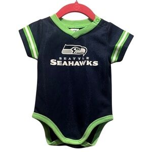 Seattle Seahawks Baby 12th Man Jersey Style Romper Size 3-6 Months